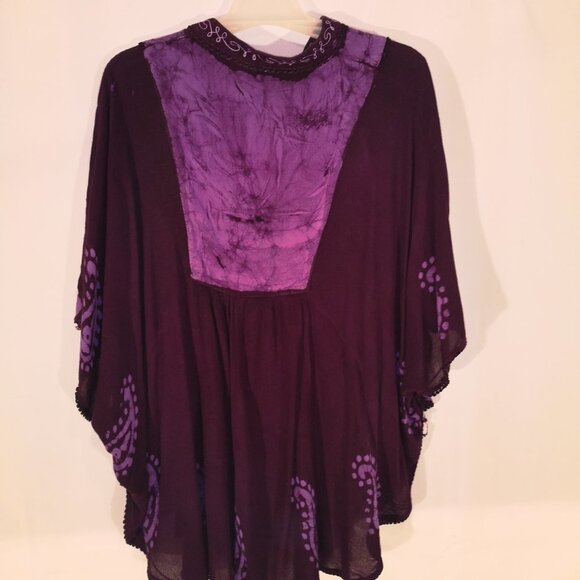 2/$20.00 Mix & Match - Advance Apparels Ladies V-neck Boho Smock Top - Picture 2 of 4